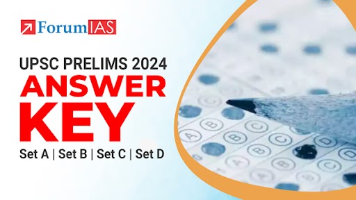 Answer key for UPSC CSE Prelims 2024 by ForumIAS